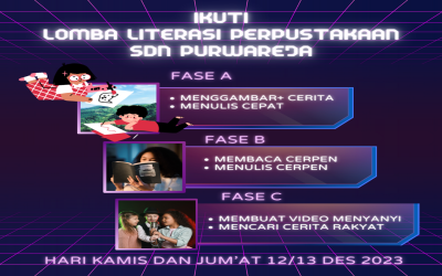 Lomba Literasi Perpustakaan SDN PURWAREJA  Semester Ganjil 2023/2024