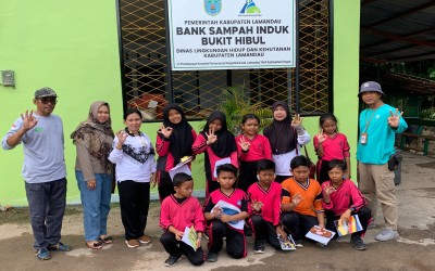Duta Lingkungan SDN Purwareja Melakukan Kunjungan ke Unit Bank Sampah dan Rumah Kompos Dinas Lingkungan Hidup DLH Lamandau